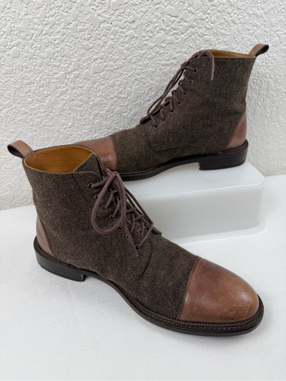 TAFT Jack Cap Toe Boots Wool & Leather | EU 40 (Men's US 7)